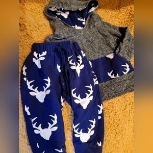 Kids Deer Hooded Set
